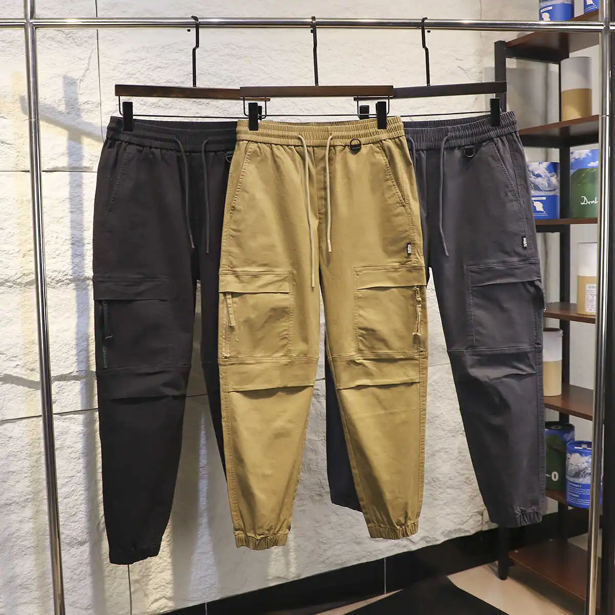 

Модные повседневные походные брюки, свободный крой, мужские осенние новые брюки с несколькими карманами Spor, рабочая одежда, молодежные брюки Vitali Wind