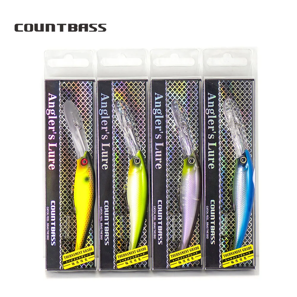 COUNTBASS Crankbaits Hard Plastic Fishingg Wobblers Shad Minnow Bass Pike Perch  Angler\'s Lure 90mm 13g