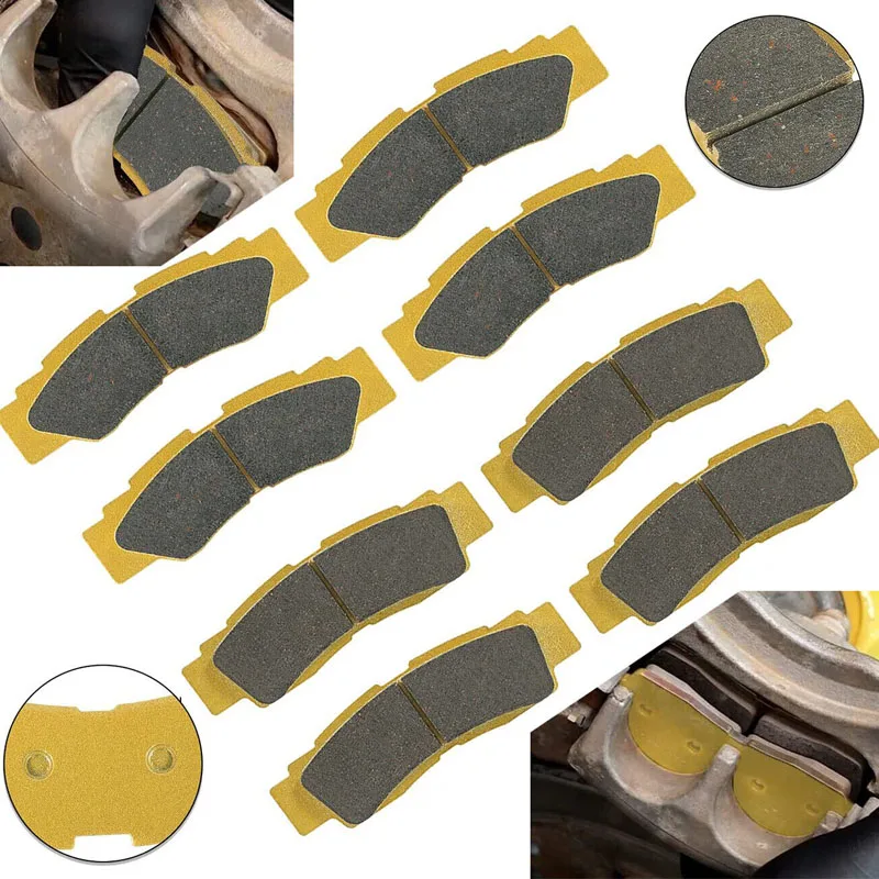 

Front & Rear Ceramic Disc Metal Heavy Duty Brake Pads (FA676 & FA677) Fit for Yamaha YXZ 1000R SS SE 2016-2021-8 Pcs/Set