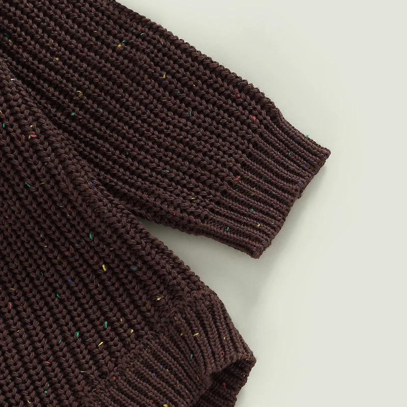 

Вязаный свитер для новорожденных девочек и мальчиков, комбинезон с длинными рукавами и круглым вырезом, однотонные комбинезоны, осенне-зимние теплые боди для младенцев