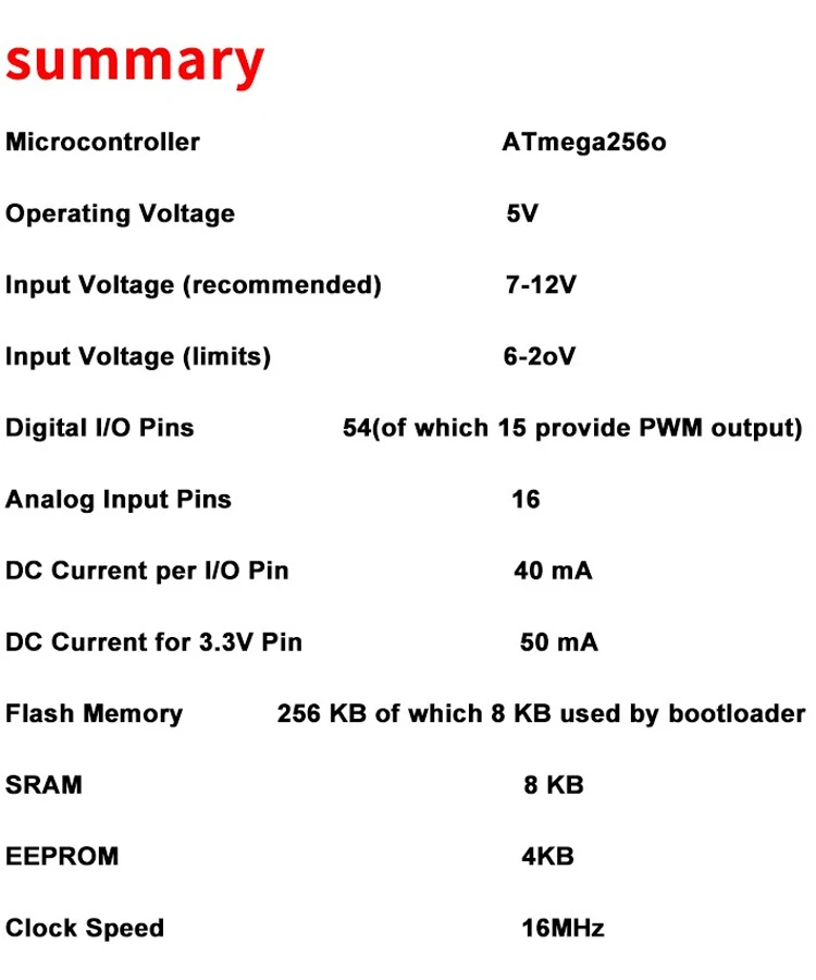 MEGA2560 MEGA 2560 R3 (ATmega2560-16AU CH340G) AVR USB-Board Entwicklungsboard MEGA2560 PRO für Arduino Erweiterungsboard DIY-Kit – Detail 4
