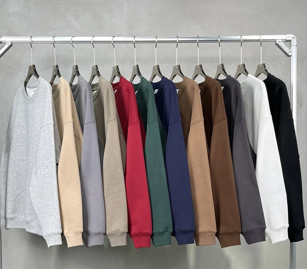 

Kanye Autumn Winter Retro Color round Ne Sweatirt Men's Casual Fce Lined Loose Fit Youth Faion Outerwear