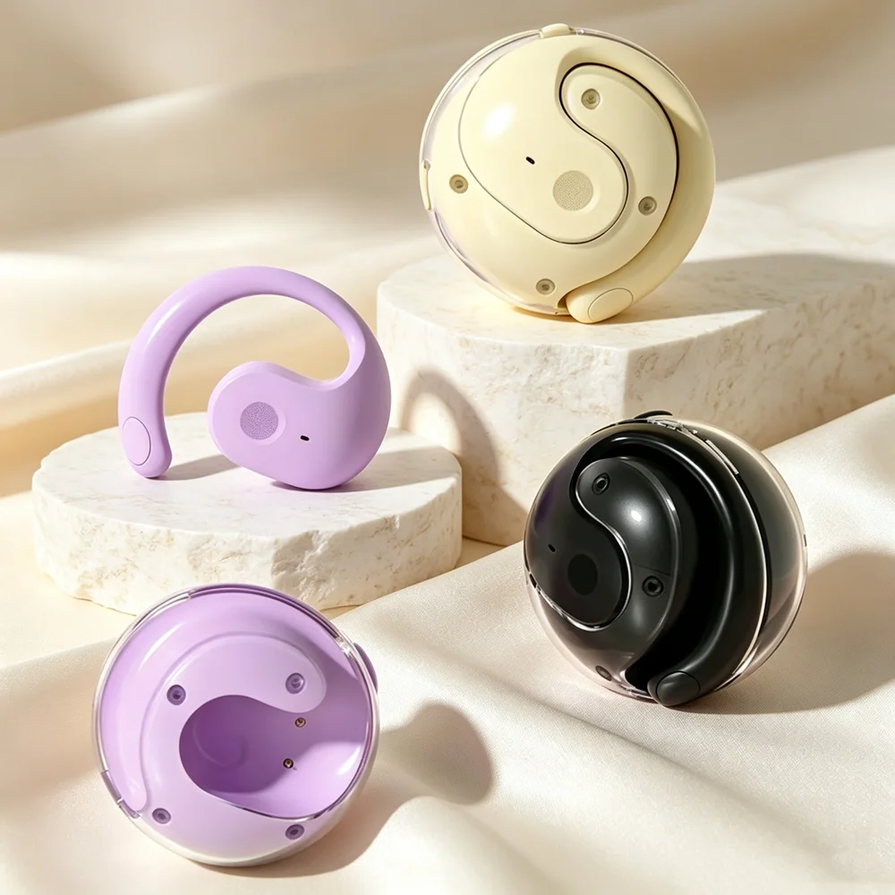 Sports Earphone Hook - Kabellose Bluetooth-Ohrhörer HIFI-Bass mit HD-Mikrofon, Ohrbügel-Kopfhörer,