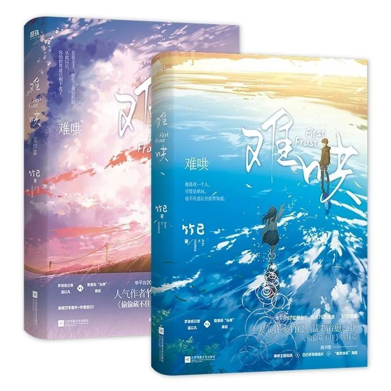 

First Frost Official Novel Vol 1-2 Chinese Romance Fiction Book by Zhu Yi Popular Modern Love Story Libros Livros