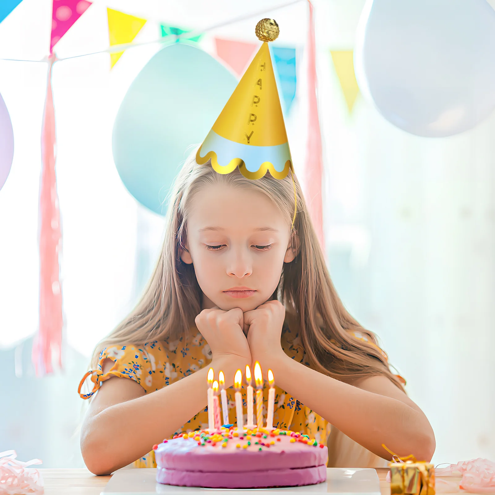 

20 pcs Colorful Hats Paper Cone Birthday Party Supplies For Kids Adults, Festival Celebration Decorations, Party Headwear