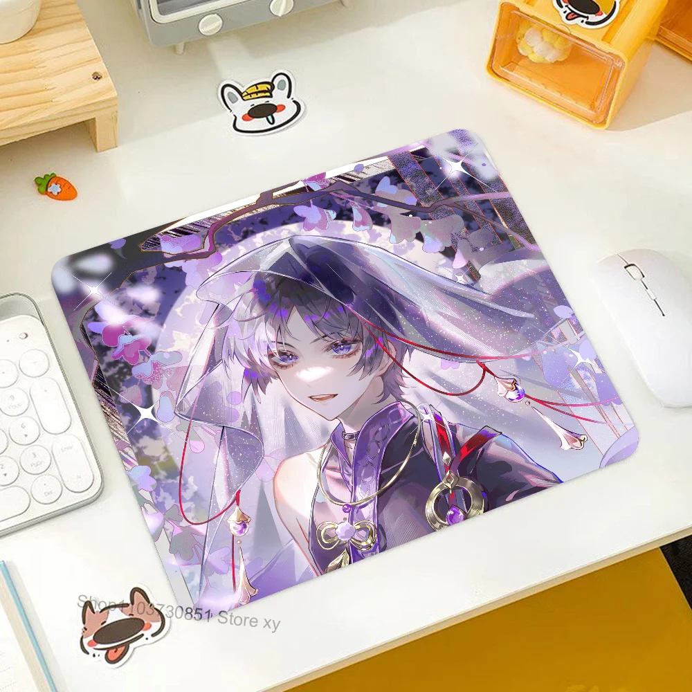 

Wanderer Genshin Impact Mousepad RGB Small Size Gaming Mouse Pad With LED Light Desk Mat Super Smooth Non-slip Rubber Bottom