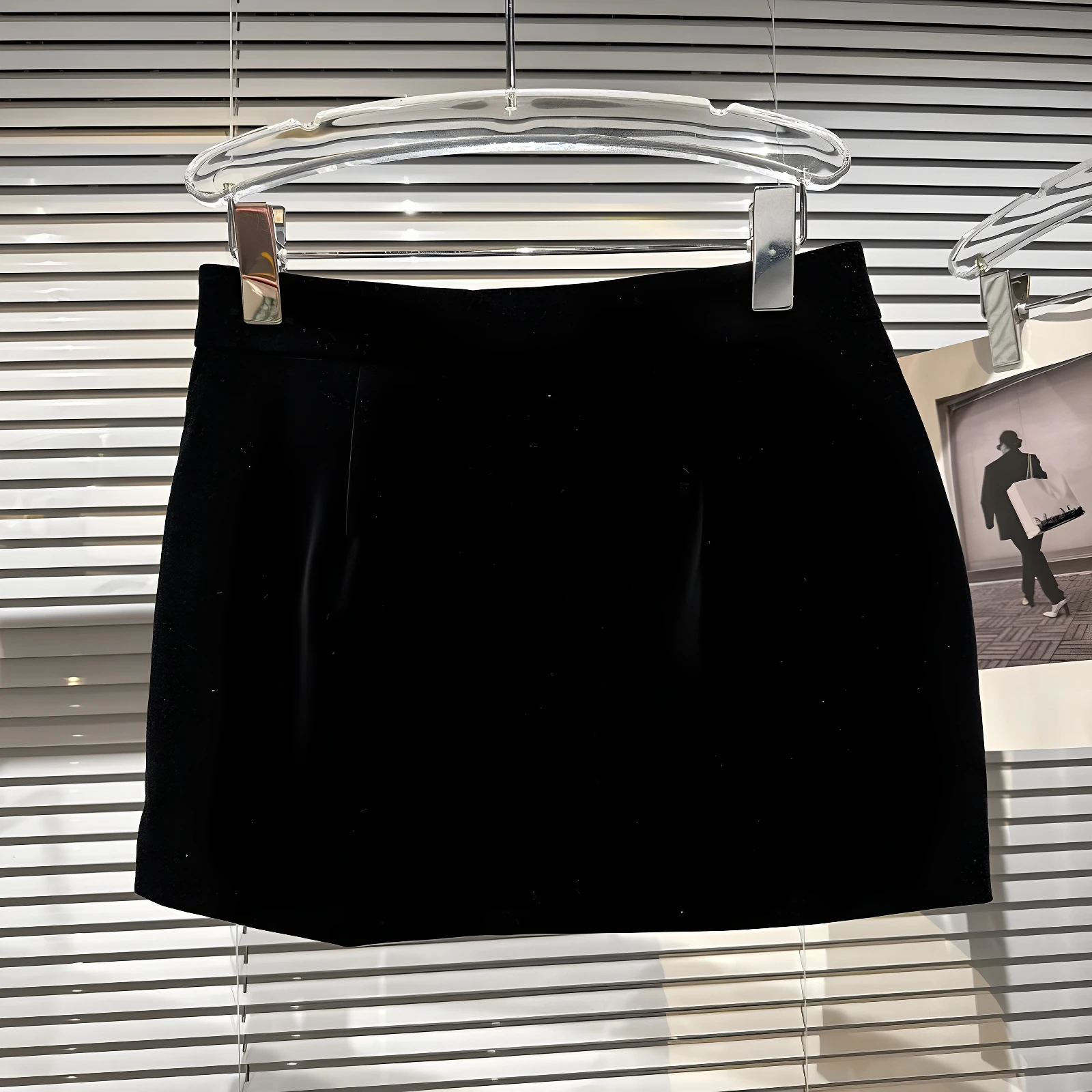 

Sexy ort Skirt in Waed Velvet Fabric Butt Covering Club Women's Sle Hot Trend Autumn New Arrival Pure Color H-ape