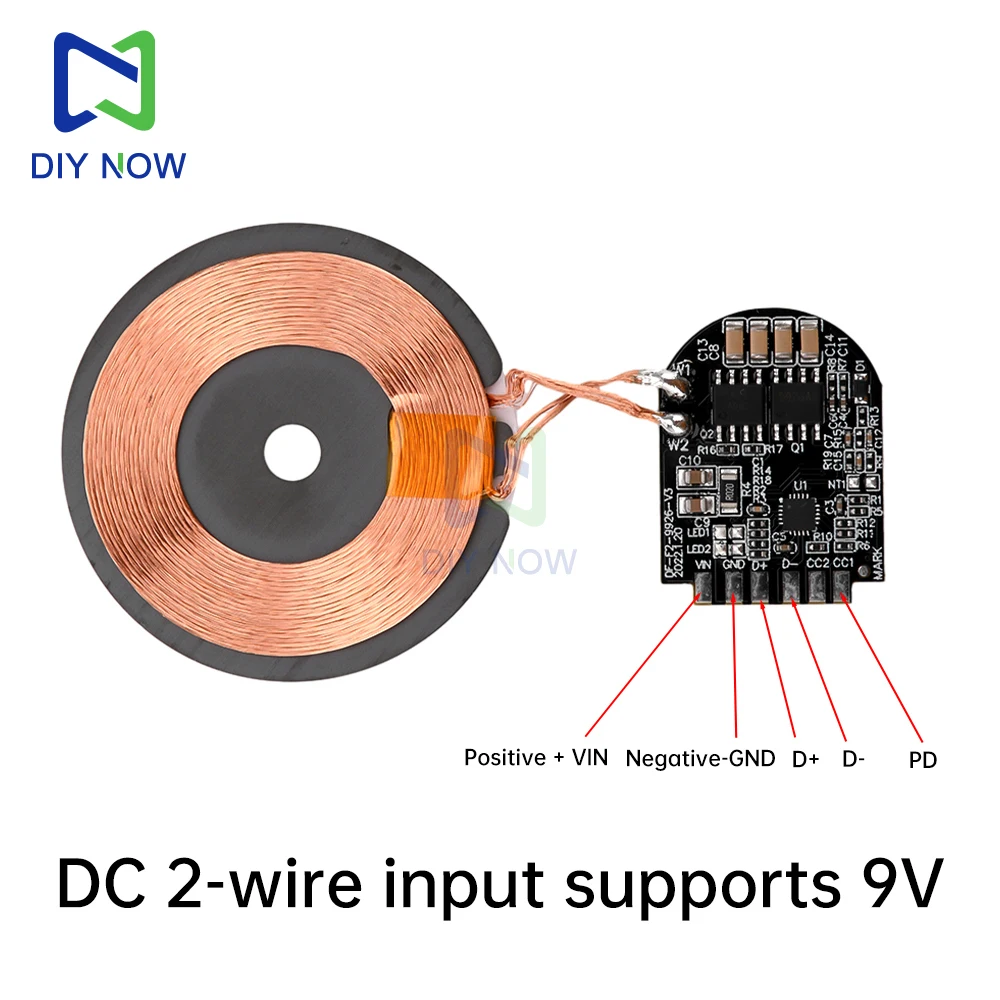 

Transmitter Module Coil Circuit Board 5W/7.5W/10W/15W Type-c Qi Wireless Charger Compatible With Ipx/8/8p Fast Charging Protocol