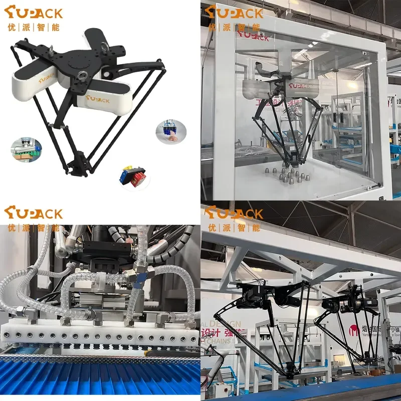 UPACK Automated High-Speed 4-Axis Delta Parallel Robot PLC Intelligent Vision System, Handling and Placement, Multiple