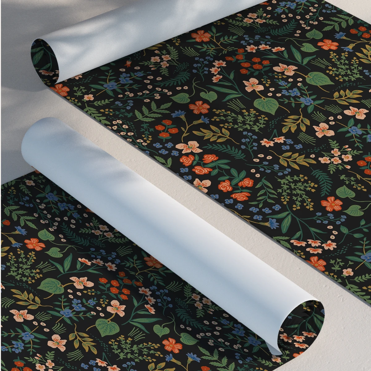 1 roll black background floral pattern thickened moisture-proof wallpaper self-adhesive waterproof home decoration background wa