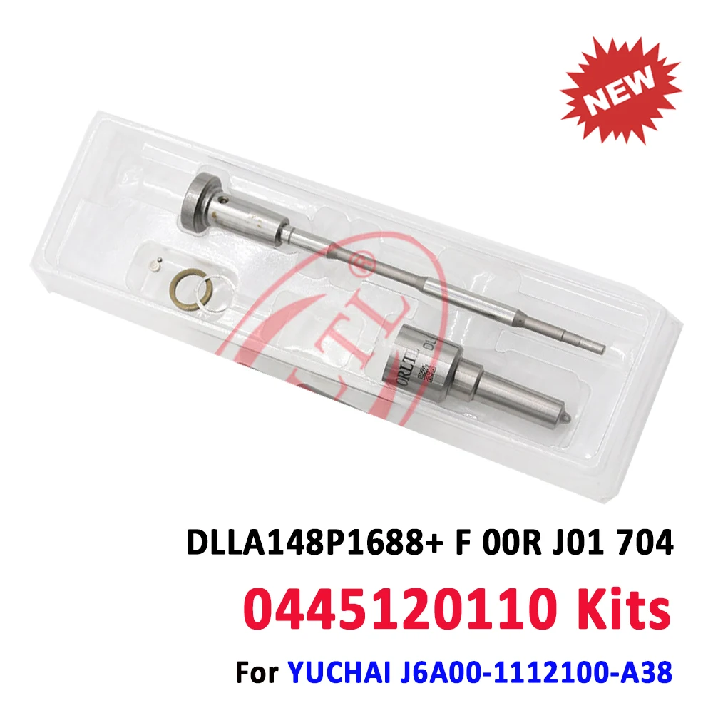 

ORLTL Nozzle DLLA148P1688 0433172034 VALVE F 00R J01 704 Common Rail Injector Repair Kits For YUCHAI 0445120110 0445120292