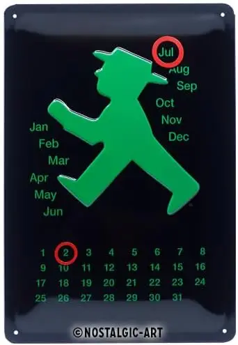 Nostalgic-Art Retro Tin Sign – Berlin – Ampelmann grün – Souvenir & Gift Idea, Metal Plaque, 20 x 30 cm