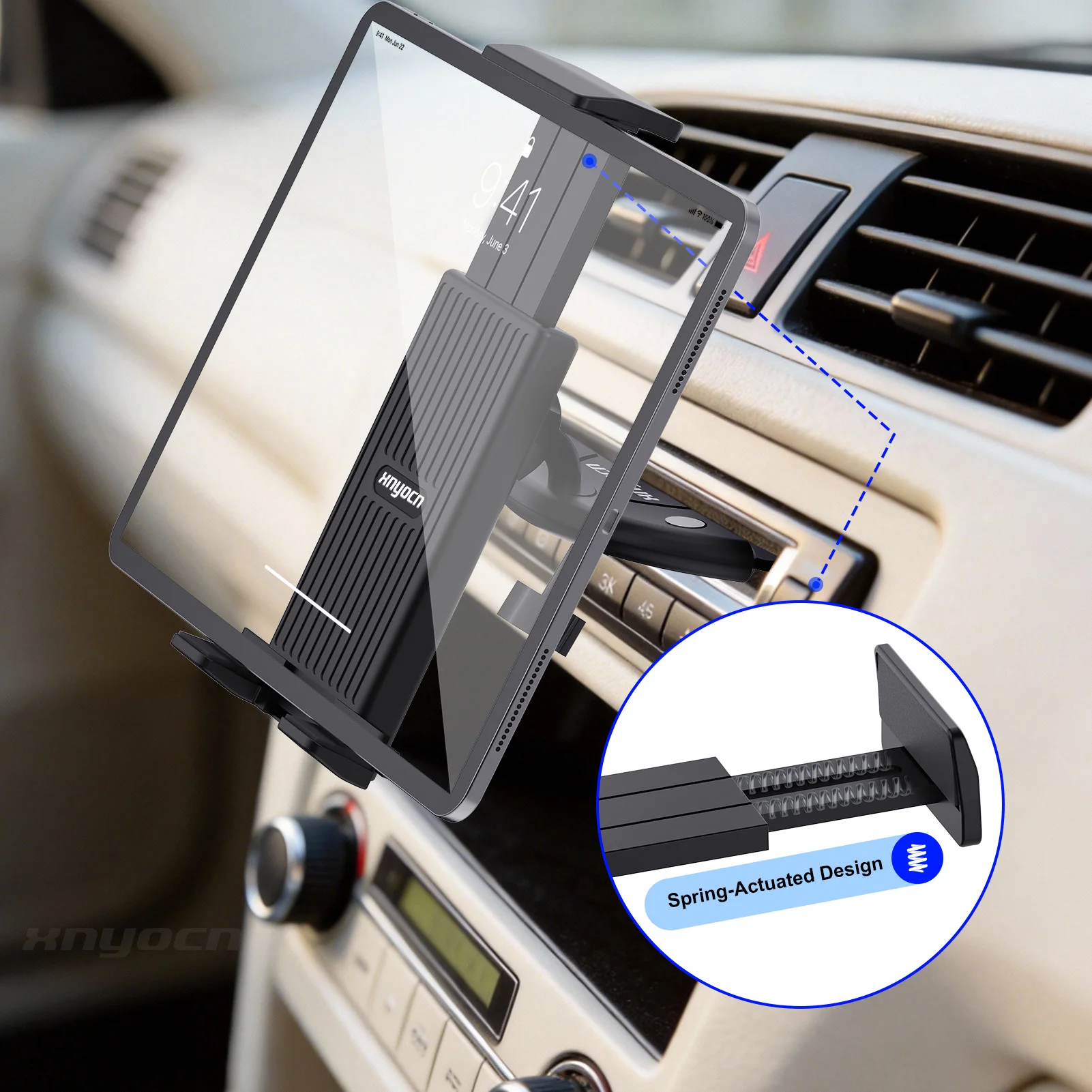 Auto-CD-Slot-Tablet-Handyhalterung Universelle Halterung für 4-14 Zoll Geräte Stabile Sicht auf dem Armaturenbrett für Navigation, Reisen und den täglichen Gebrauch – Detail 2