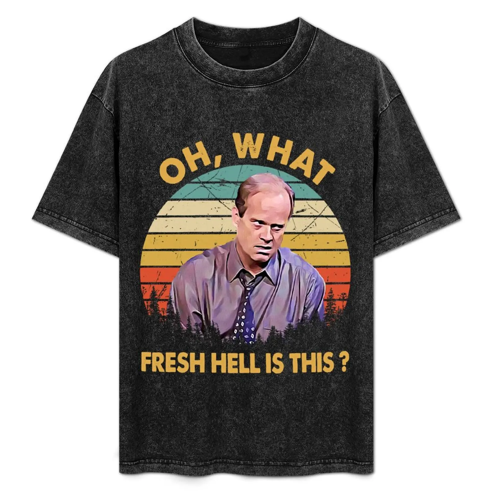 

Мужская футболка с графическим принтом "Oh What Fresh Hell Is This" для фанатов, дышащая, с сетчатыми вставками