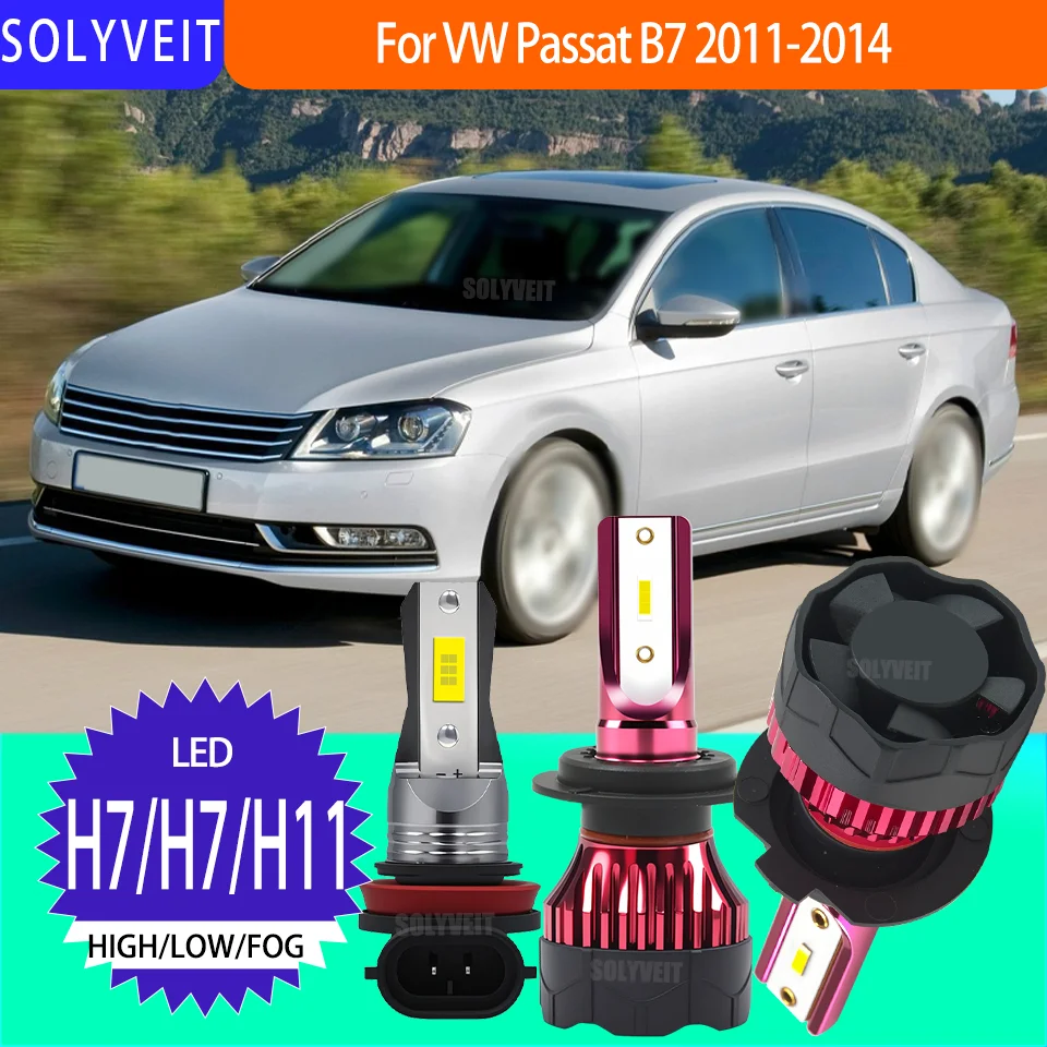 

Stable and Reliable led high low fog Beam Car Light Bulb 6000k WHite h7/499/h11 Kit For VW Passat B7 2011 2012 2013 2014
