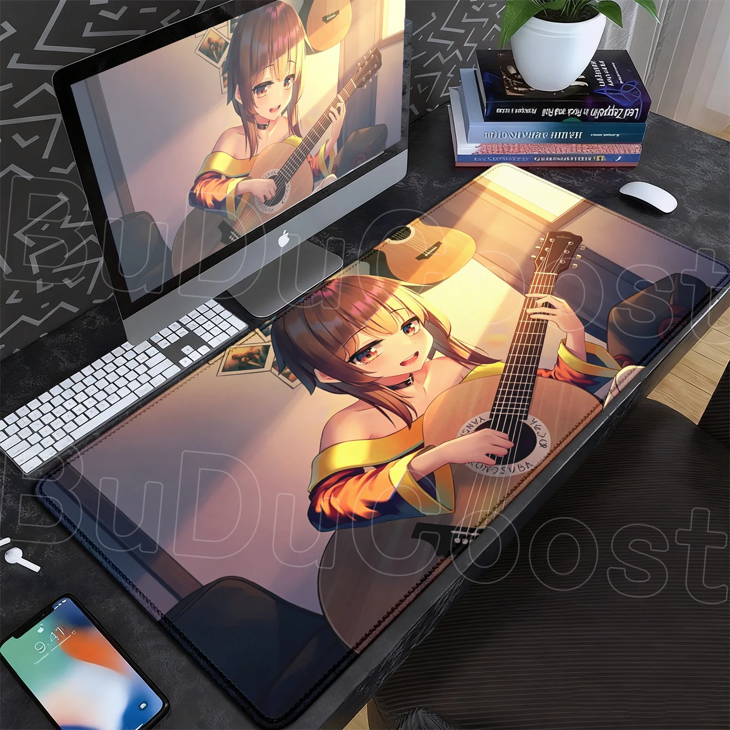 

Anime Laptop Mat Kawaii Large XXL Keyboard Mat Gaming Accessories 900x400mm KonoSuba Megumin Non-Slip Edge locking soft Mousepad