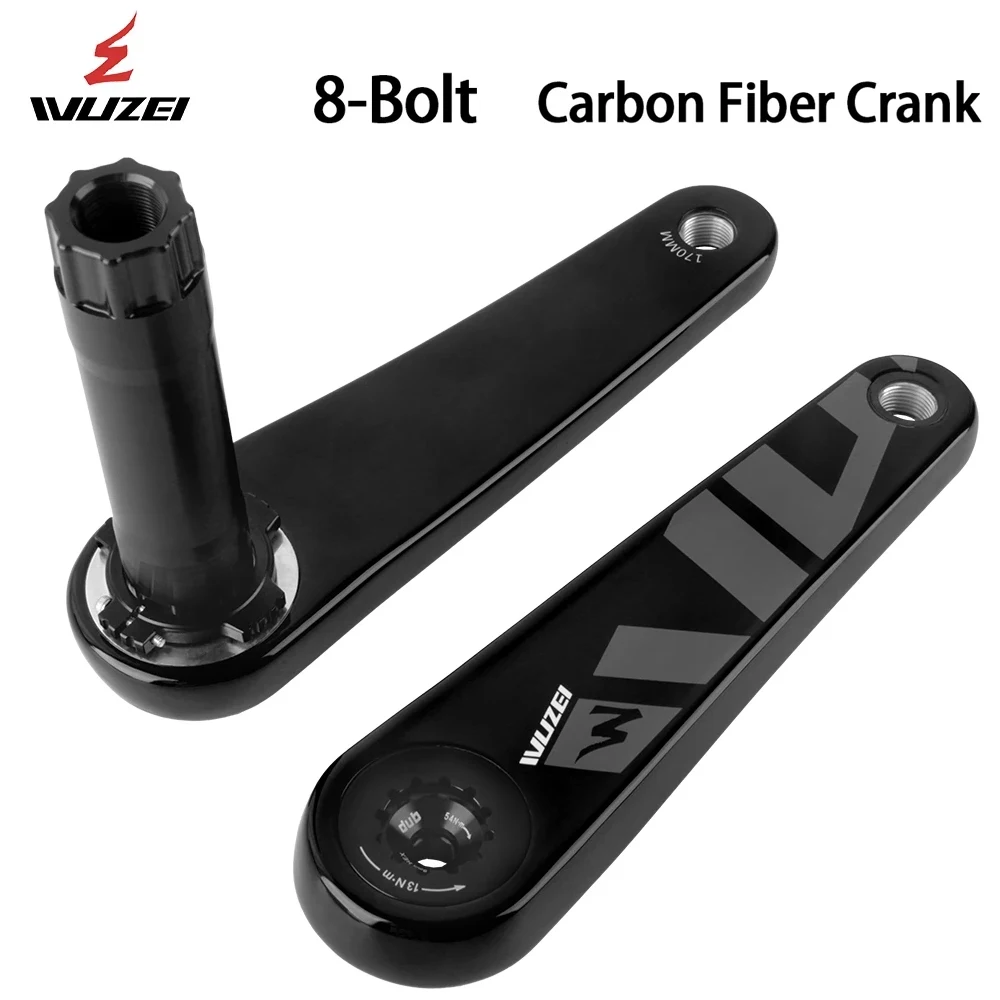 

WUZEI Ultra Light Carbon Fiber Crankset 165/170mm 11-12S Hollow Tech Anti-Corrosion Road Bike Crank