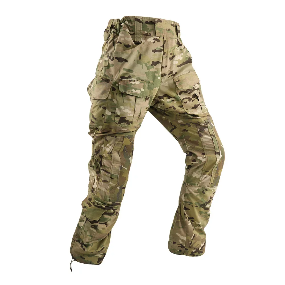 

Camouflage Pants Men Outdoor Hiking Hunting Training Clothes Knee Pads Pants Wear-resistant Tactical Trousers