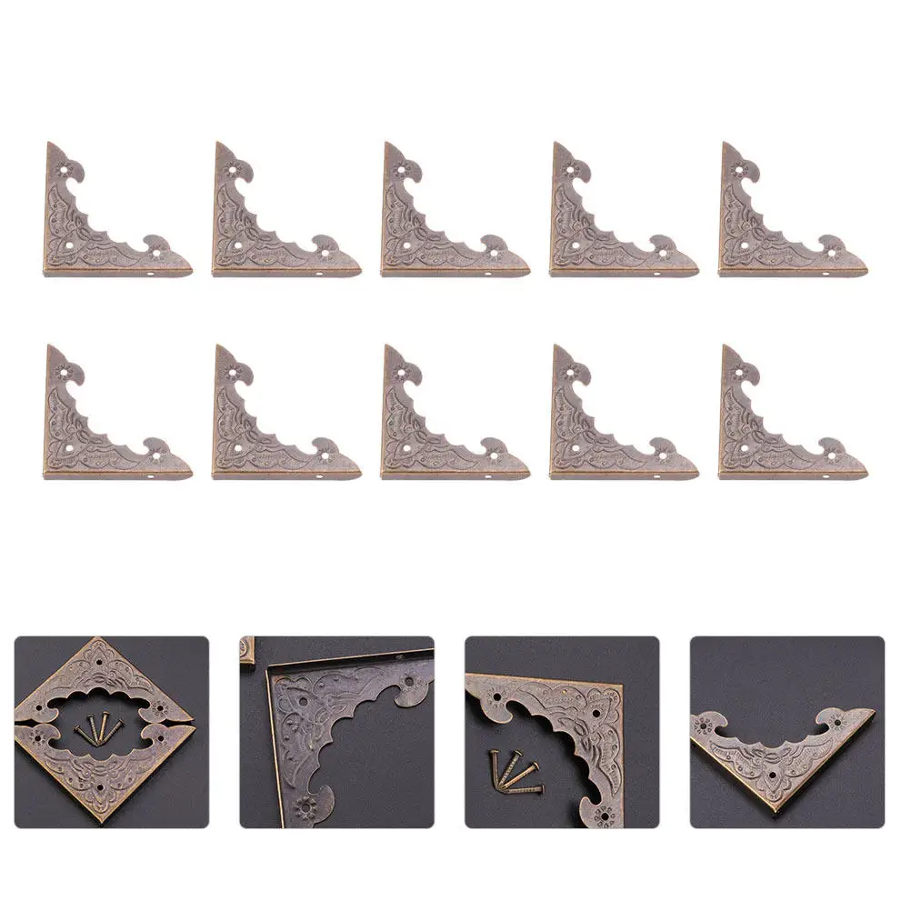 24Pcs Sturdy Iron Box Protector Corner Decoration for Jewelry Cases Gift Boxes Household Storage Eco Friendly Wear Resistant