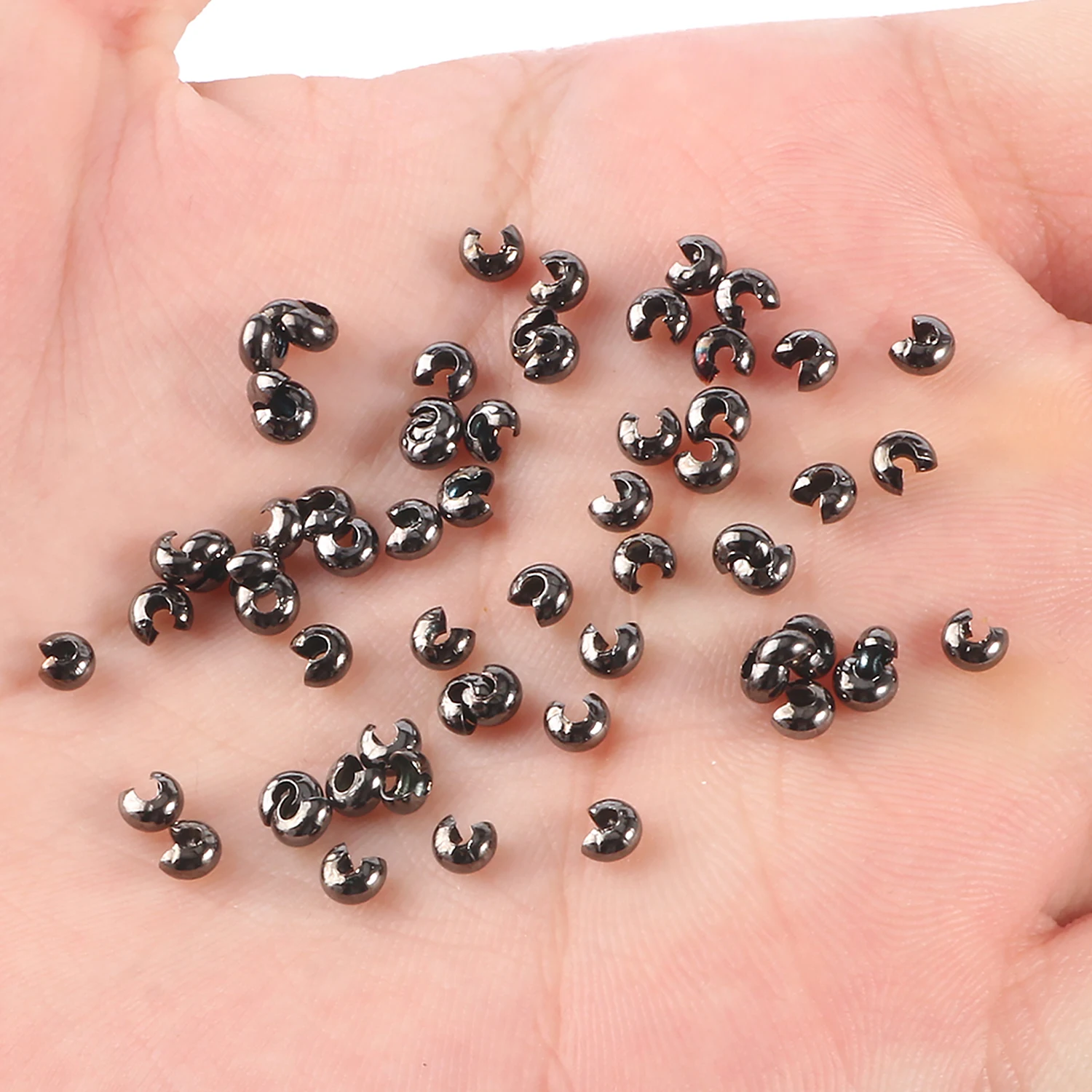 ジュエリー作り用の丸い銅ハウジング,スペーサービーズ,100ピース/パック3 4 5mm,ジュエリー作り用品