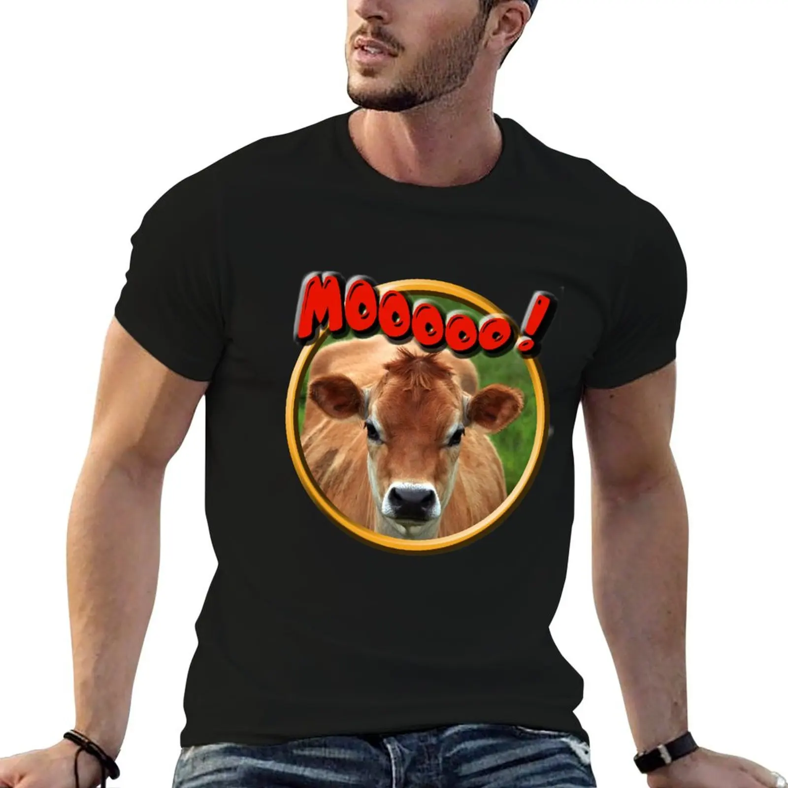 

Jersey Cow T-Shirt man t shirt graphic funny t shirts cotton essential t shirt T-shirt