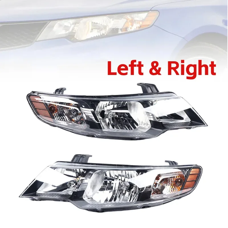 Halogen Headlights Assembly For 2010-2013 Kia Forte/Forte Koup LX EX Passenger Driver Side Headlamps Left+Right Side Headlights - Image 6