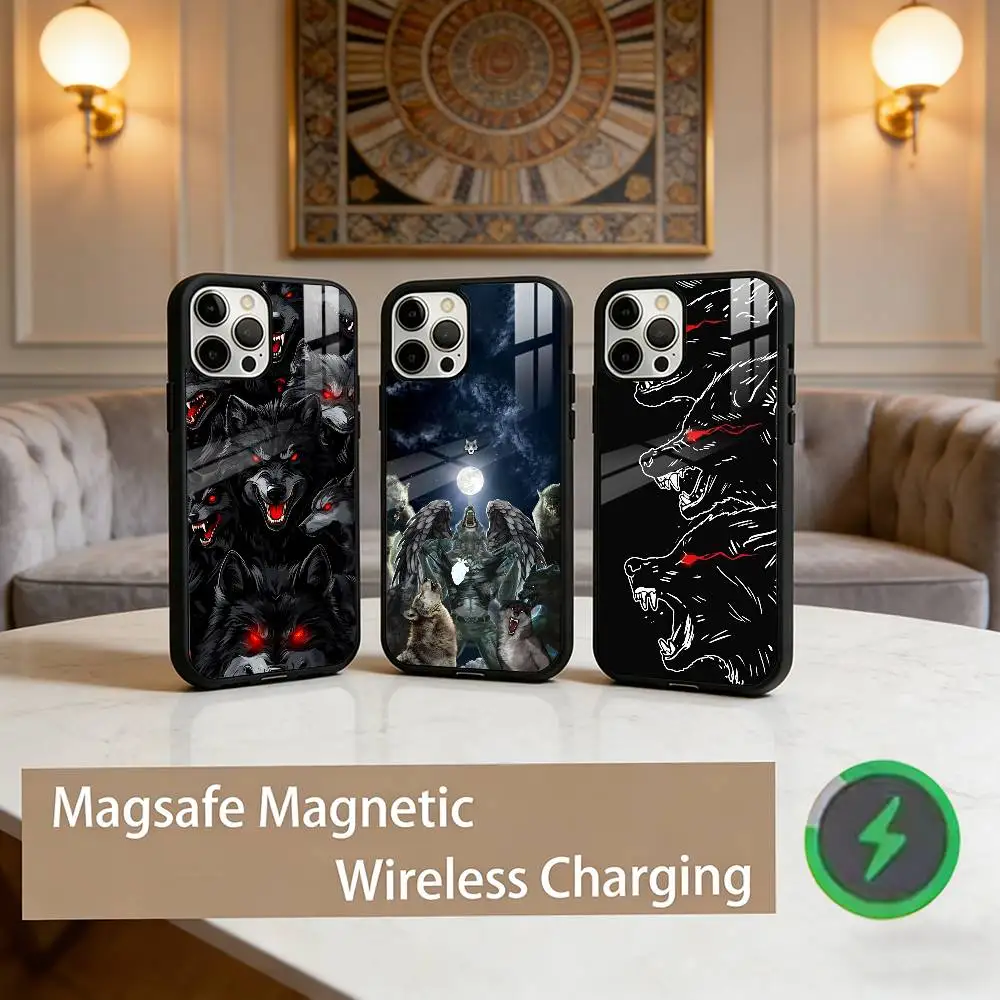 

Alpha Sigma Wolf Cool Phone Case For iPhone17,16,15,14,13,12,11 Plus,Pro Max Magnetic For Magsafe Wireless Charging
