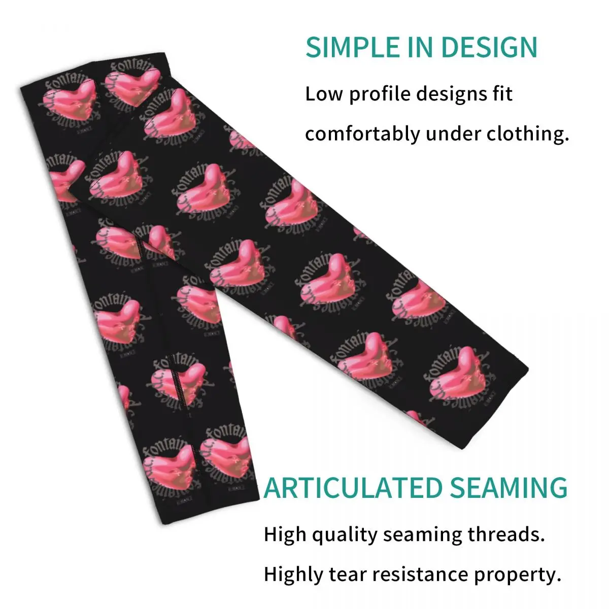 Fontaines DC Romance أكمام أذرع تبريد خارجية من الشمس فوق البنفسجية غطاء حماية صيفي لركوب الدراجات وأكمام وشم #3