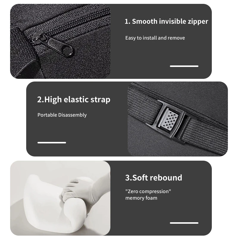 Car Lumbar Back Support Headrest Neck Pillow Car Seat Cushion For Toyota GR GAZOO RACING Prado Yaris Hilux Corolla Prius Auris