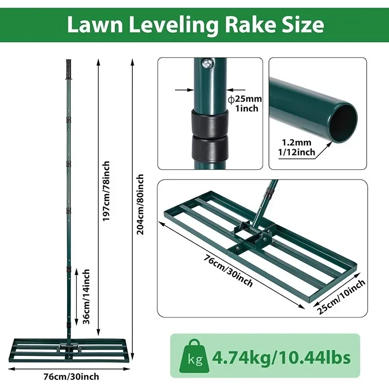 Lawn leveling tool garden rake leaf rake agricultural  leveling lawn leveler