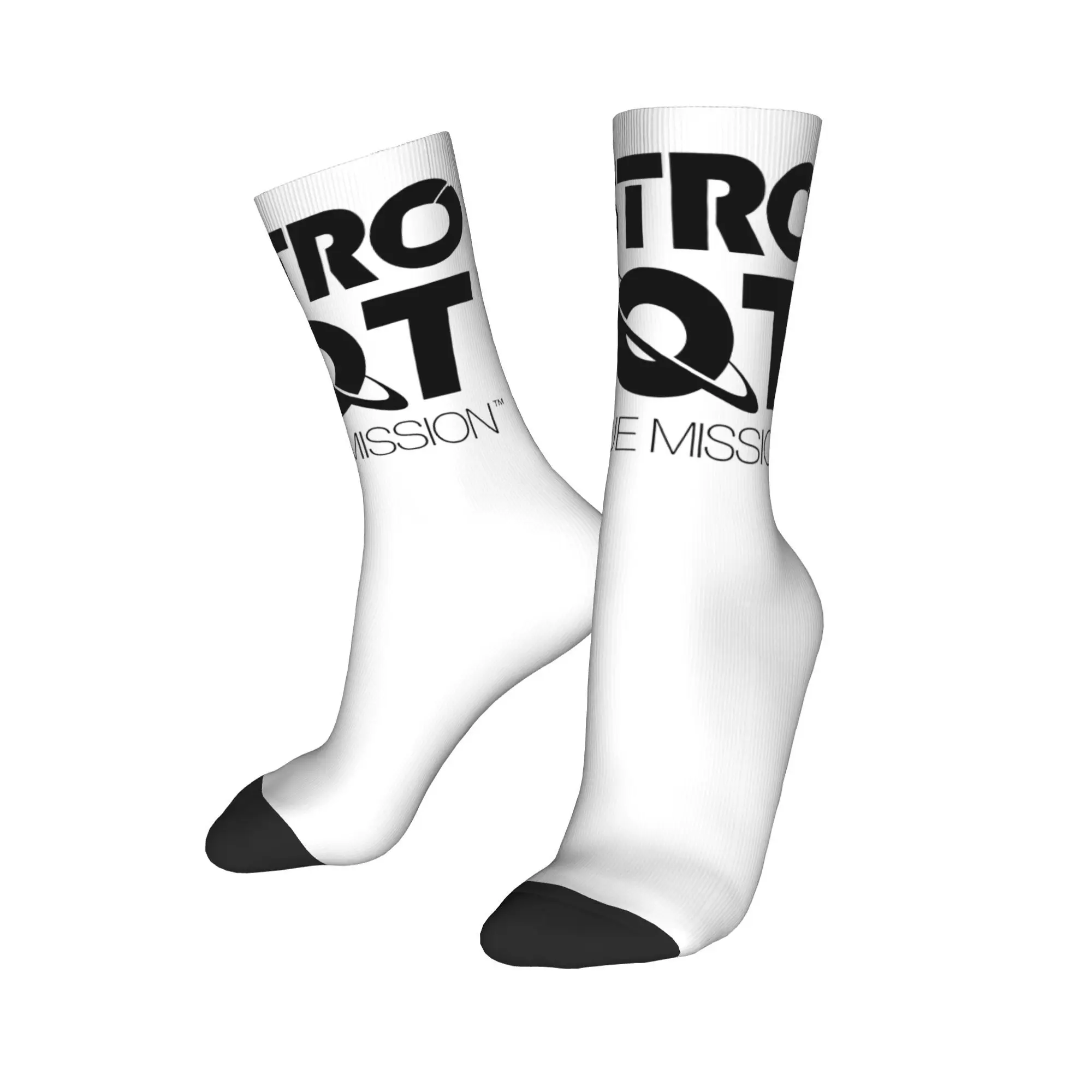 Novelty  Men Women Socks ASTRO-BOT Rescue Mission BLACK  Product Cute  Graphic Socks All Season