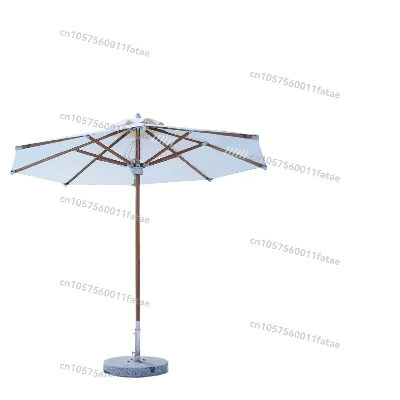 

Parasol, Outdoor Courtyard Umbrella,, Solid Wood, Medium Column Umbrella, Terrace, Garden, Outdoor UV Protection, Sun Umbrella