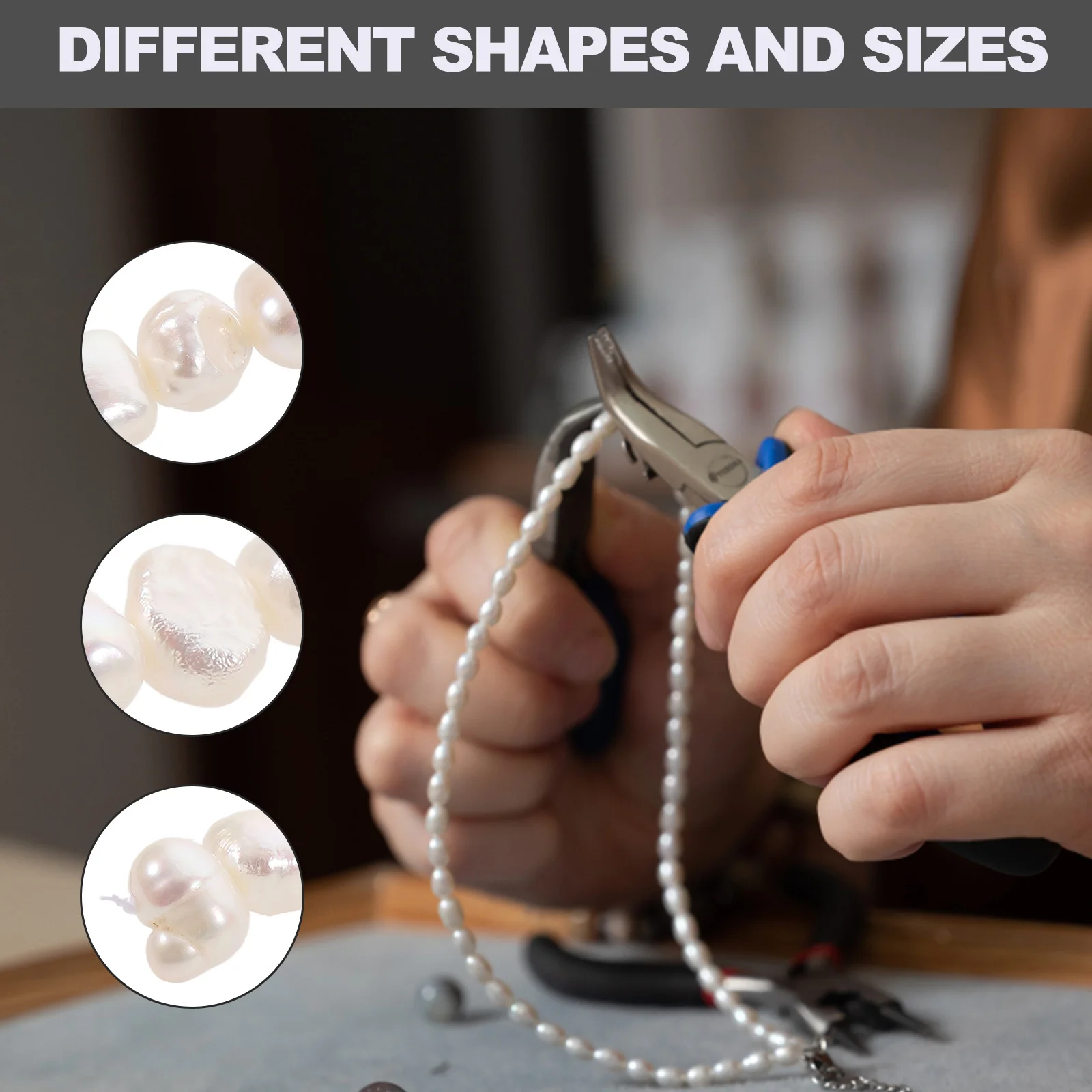1 String of Unique Shape Pearl Bead Handmade Jewelry Spacer Bead Bracelet Natural Pearl Charm DIY Jewelry Making Supply
