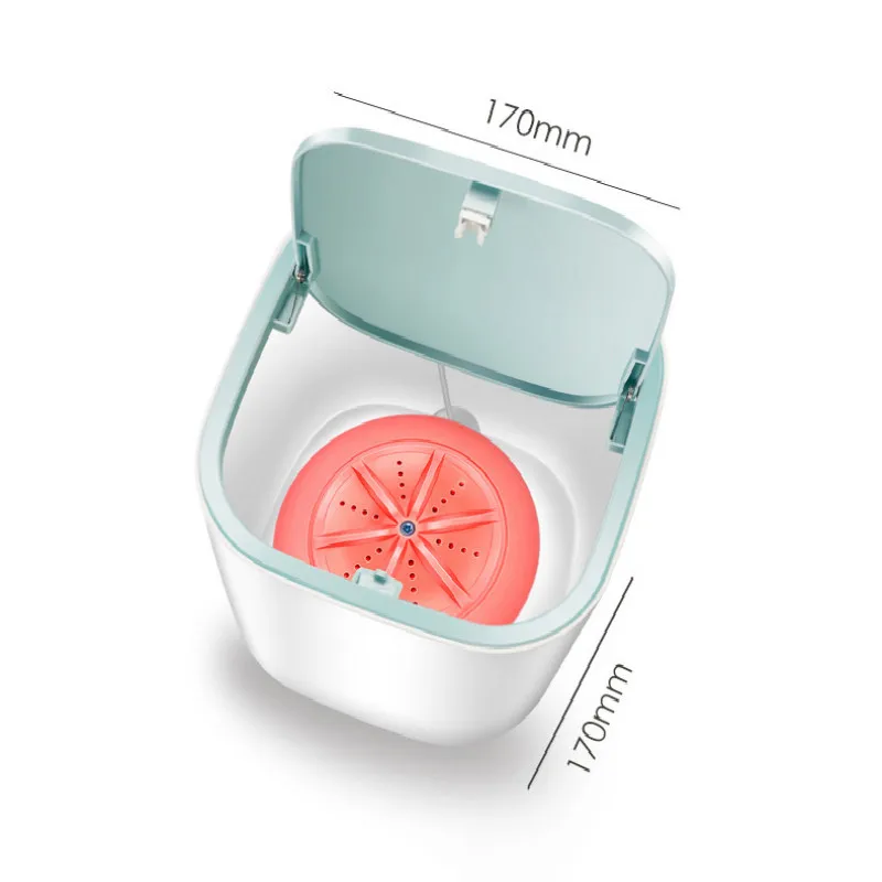 3.8L Electric Roller Mini Washing Machine Ultrasonic disinfect Turbo  Portable Quick Clean Washing Tool For Travel Dormitories