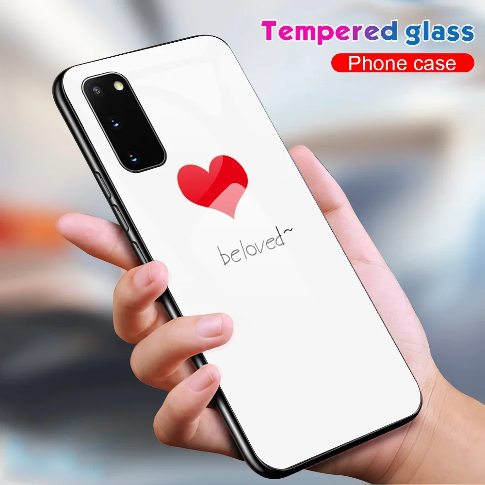 Tempered Glass Case for Samsung Galaxy S25 S24 S23 S22 Ultra Note 20 10 Plus A34 A55 A35 Flamingo Starry Sky Flowers Case Cover