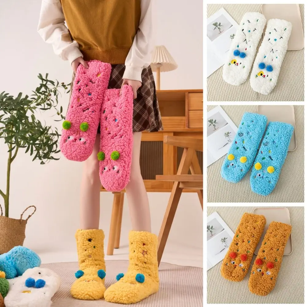 

Cute Cartoon Thick Thermal Socks Mid Tube Anti Slip Thickened Floor Socks Foot Warmer Sleeping Slipper Socks Indoor