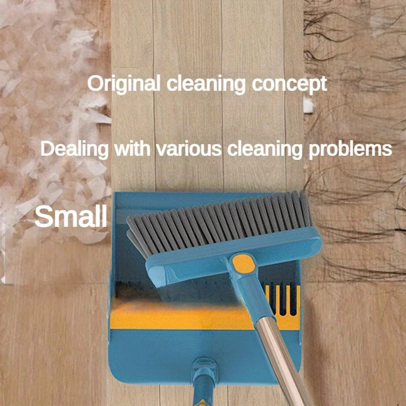 Broom set Household cleaning broom dustpan three piece set combination broom broom folding sweeping non-stick hair soft hair