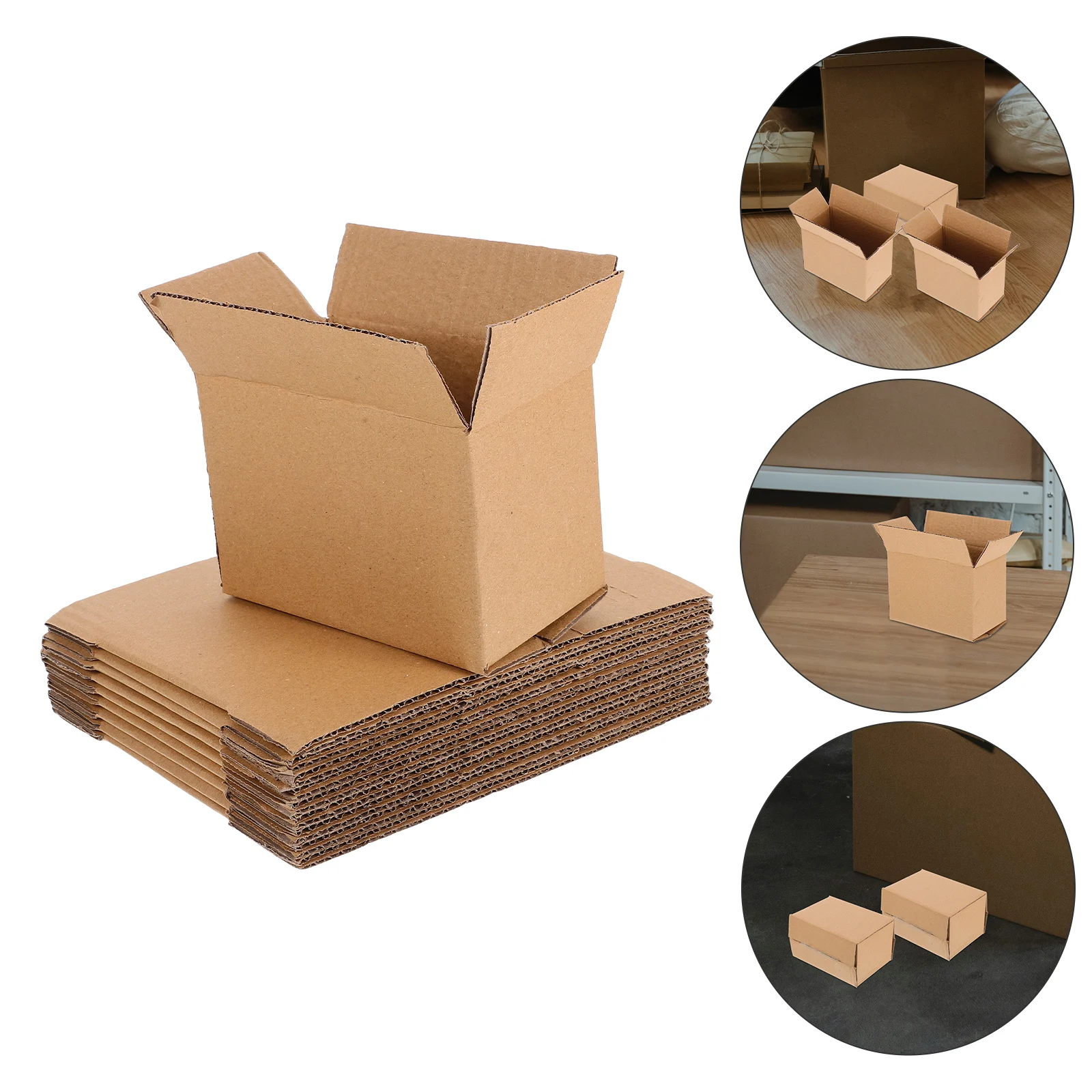 10pcs Corrugated Cardboard Boxes for Shipping Moving Packaging Safe Reusable Easy Assembly Storage Mail Boxes