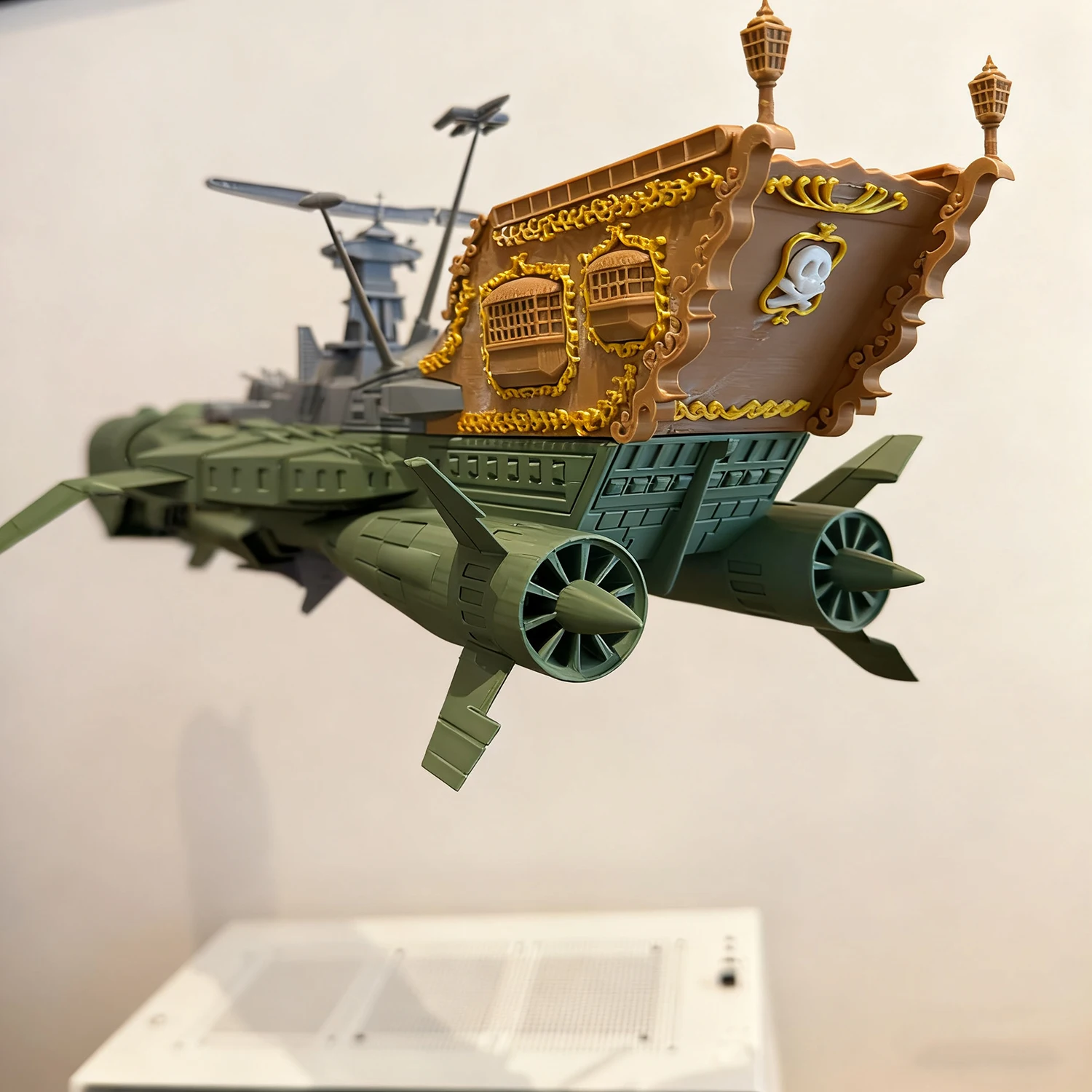 70cm 아카디아 우주 해적선 조립 모델, 정교하게 제작된 3D 프린팅 형성선박 정적 모델 키트 선박 장난감