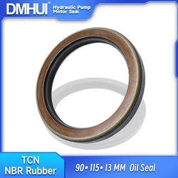 DMHUI Rotary Shaft Rubber Oil Seal Industrial Equipment Replacement Parts 90x115x13 mm TCN Type NBR Material ISO9001 Certificate