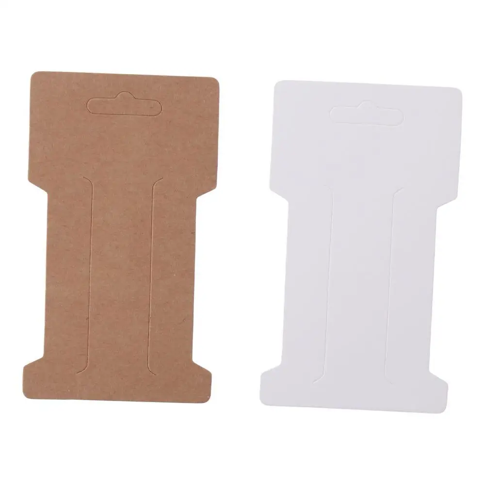 Jewelry Display Paper Hair Clip Bow Display Cards Brown White Hair Bow Clip Holder Cards Hair Accessories Display Holder Cards