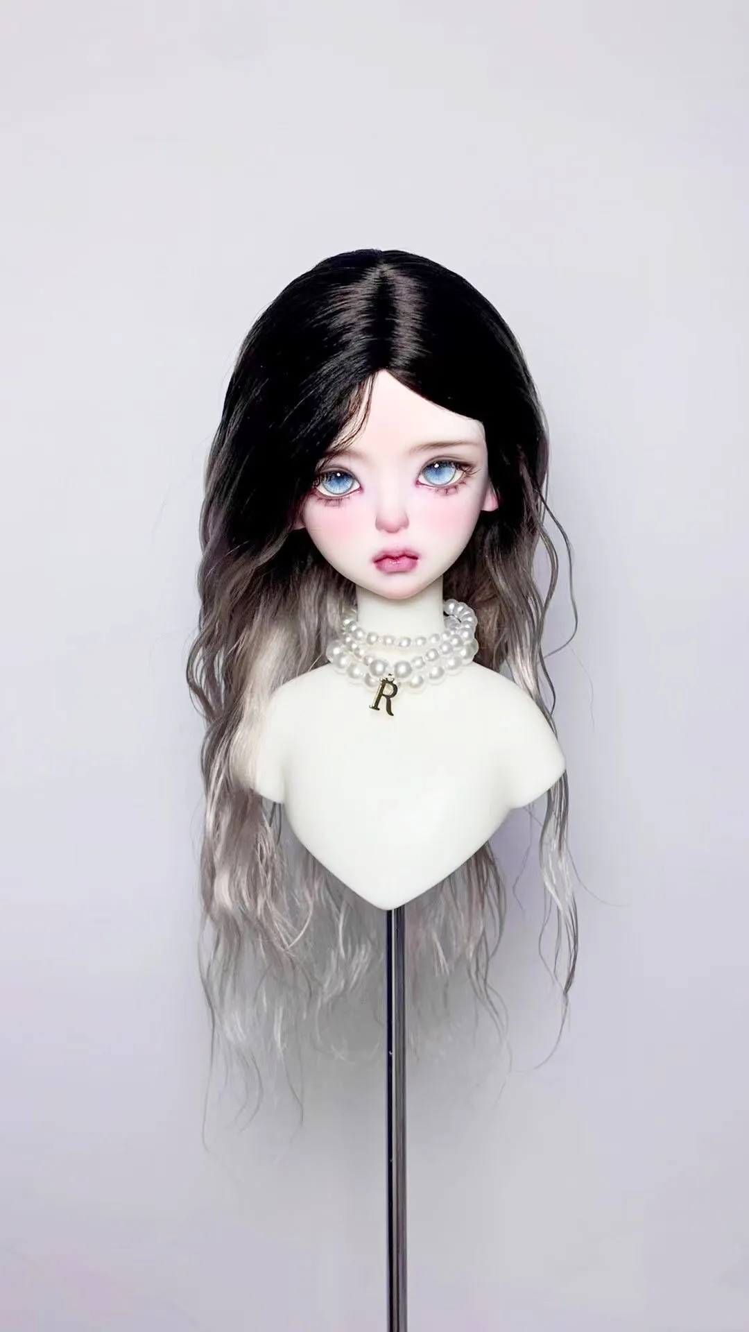 

1/4 BJD Doll Mohair Wig Long Hair Curly Free Shipping