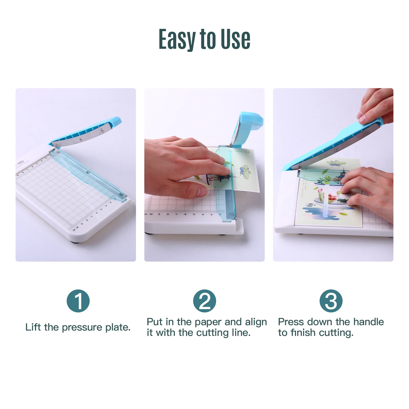 【New】KW-trio Paper Trimmer 6-Inch Guillotine Paper Cutter Photo Cutting Machine 10 Sheets Capacity Paper Slicer with Grid Line