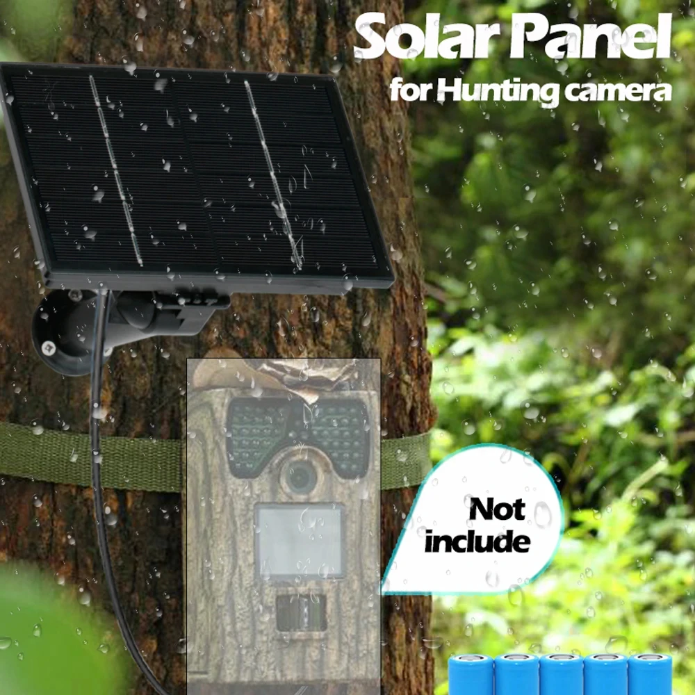 Solar Panel, 4W 18000mAH Battery, Short Circuit Protection, Tripod Mount for Outdoor solar power kit, battery Not Included