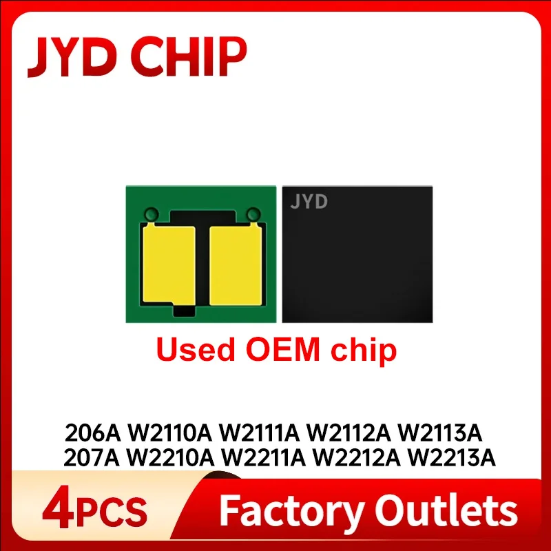 W2110A W2111A W2112A W2210A M283 207A 206A Toner Cartridge Chip Reset for HP M255dw M283fdw M283cdw Used Original Chip OEM