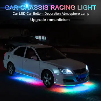 90-120公分汽車底盤氣氛燈條柔性RGB霓虹燈氣氛燈汽車裝飾燈APP控制 10 最佳銷售 汽車底盤燈 - №5