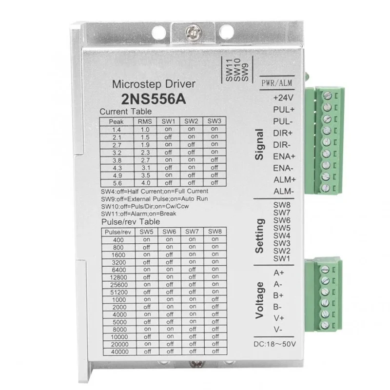 2NS556A Stepper Motor Driver 2 Phase 32-Bits Industrial Automation Digital Signal Processing NEMA23 57 Stepper Motor Controller