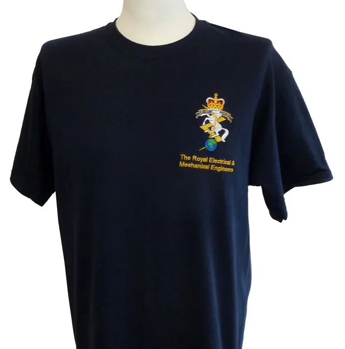 The Corps of Royal Engineers - Regimental Badge of The Royal Engineers T-Shirt 100% Cotton O-Neck Short Sleeve Mens T-shirt