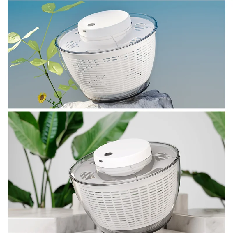 

Electric Salad Spinner Food Strainers Salad Making Tool Automatic Multifunctional Vegetable Salad Ehydrator 6L