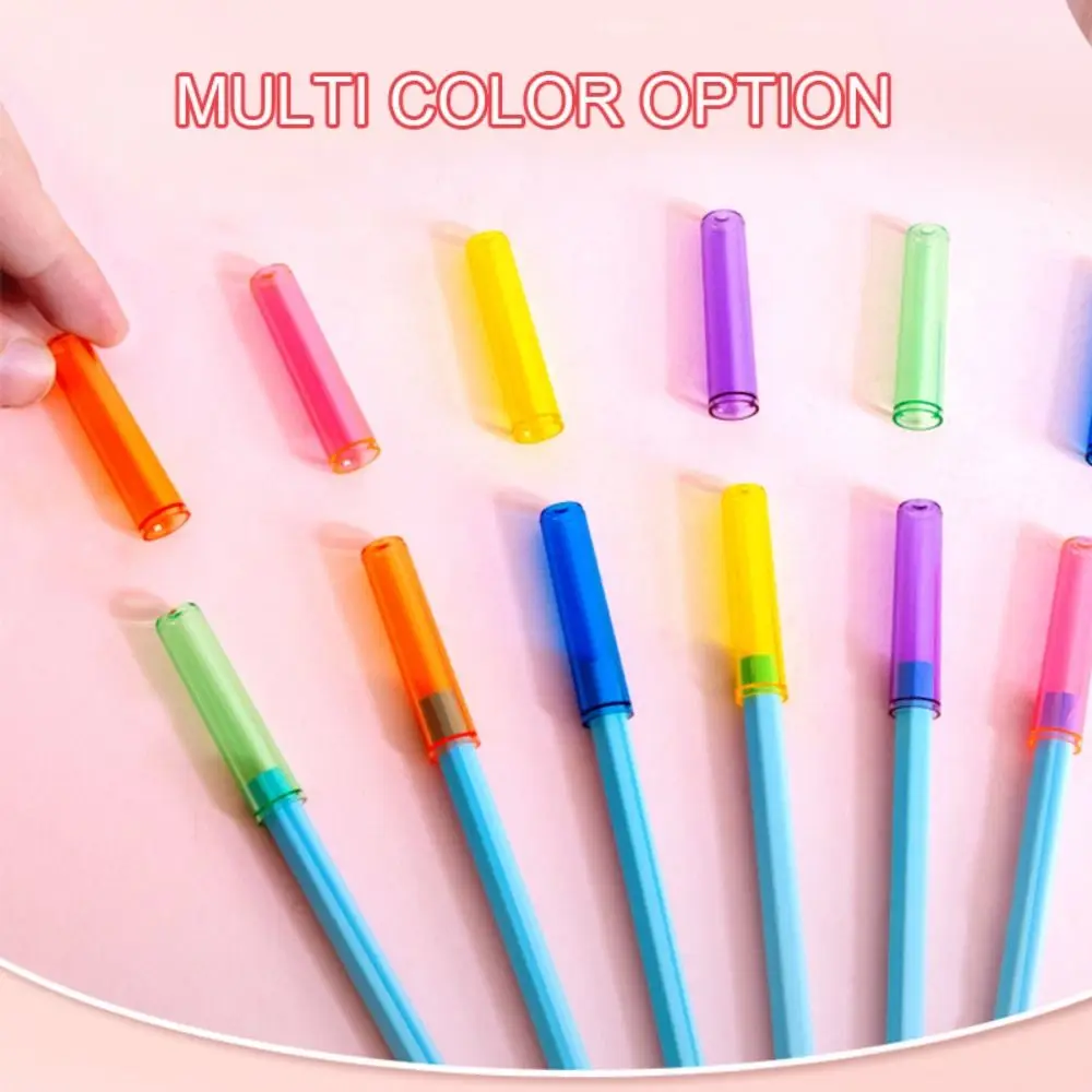 24/50PCS School Supplies Candy Color Students Gift Pencil Extender Pencil Protector Pencil Cover Pencil Cap